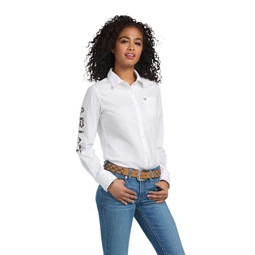 CAMISA ARIAT PARA DAMA BLANCA