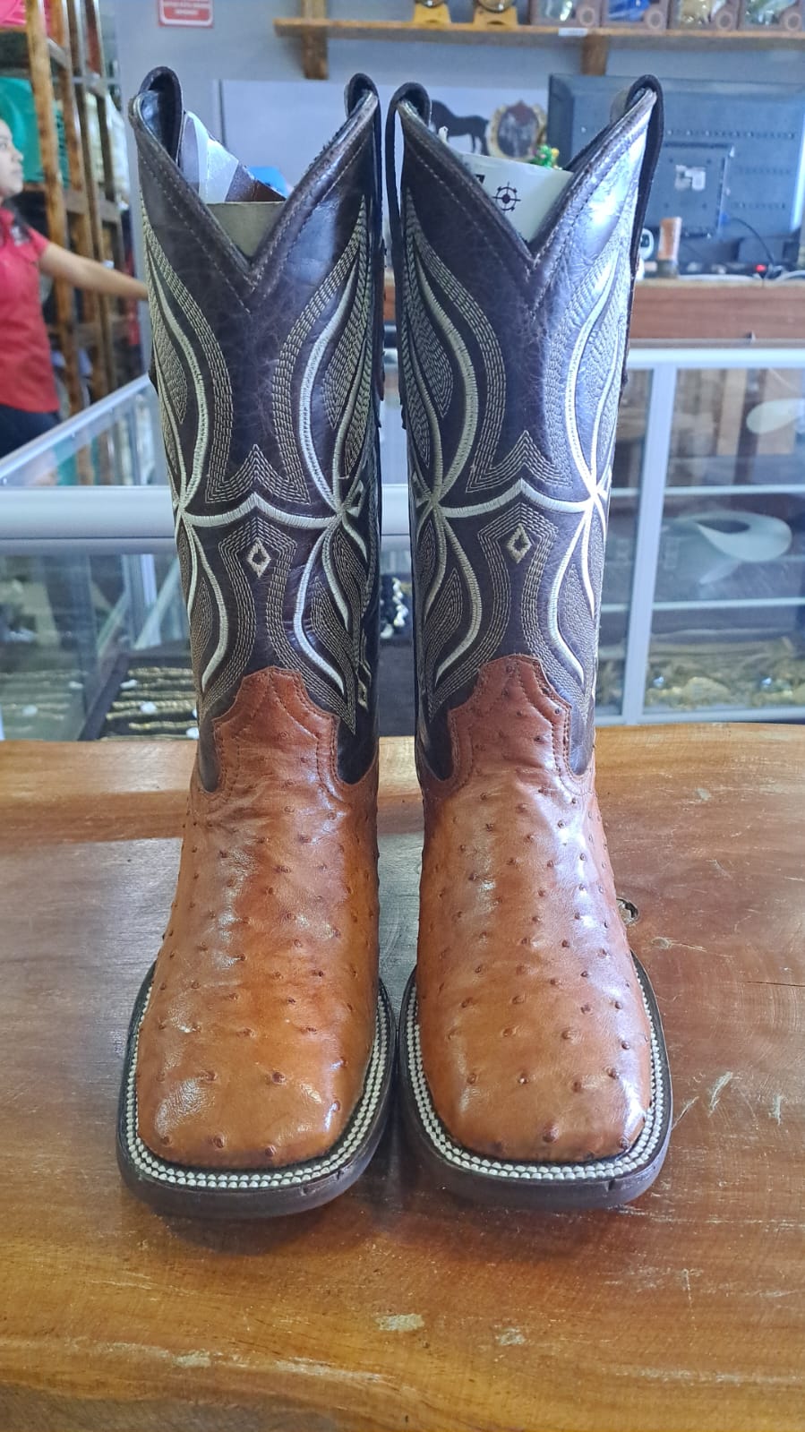 Bota de avestruz NARANJA