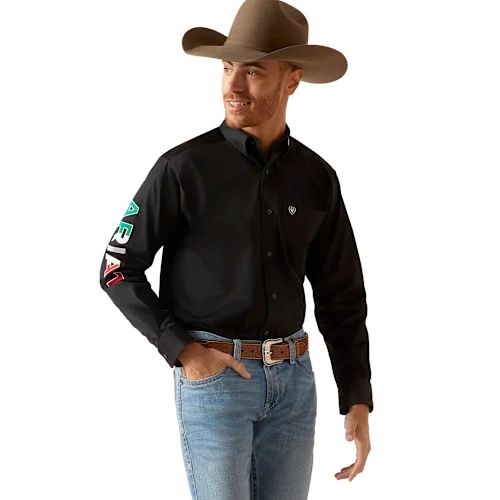 CAMISA ARIAT PARA CABALLERO NEGRA MX