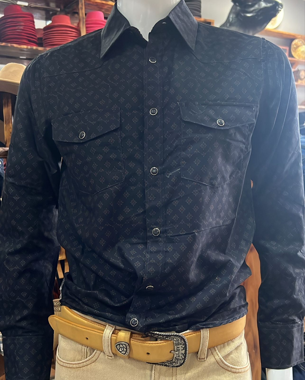 CAMISA MC ALLEN NEGRO PUNTOS