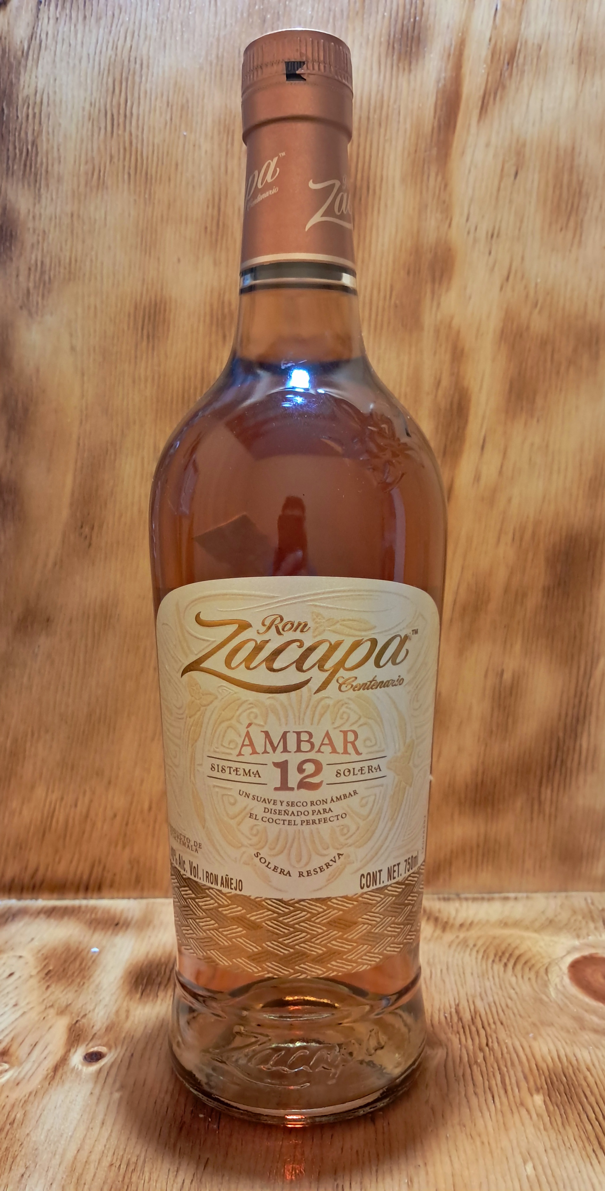 RON ZACAPA AMBAR 12 750 ML