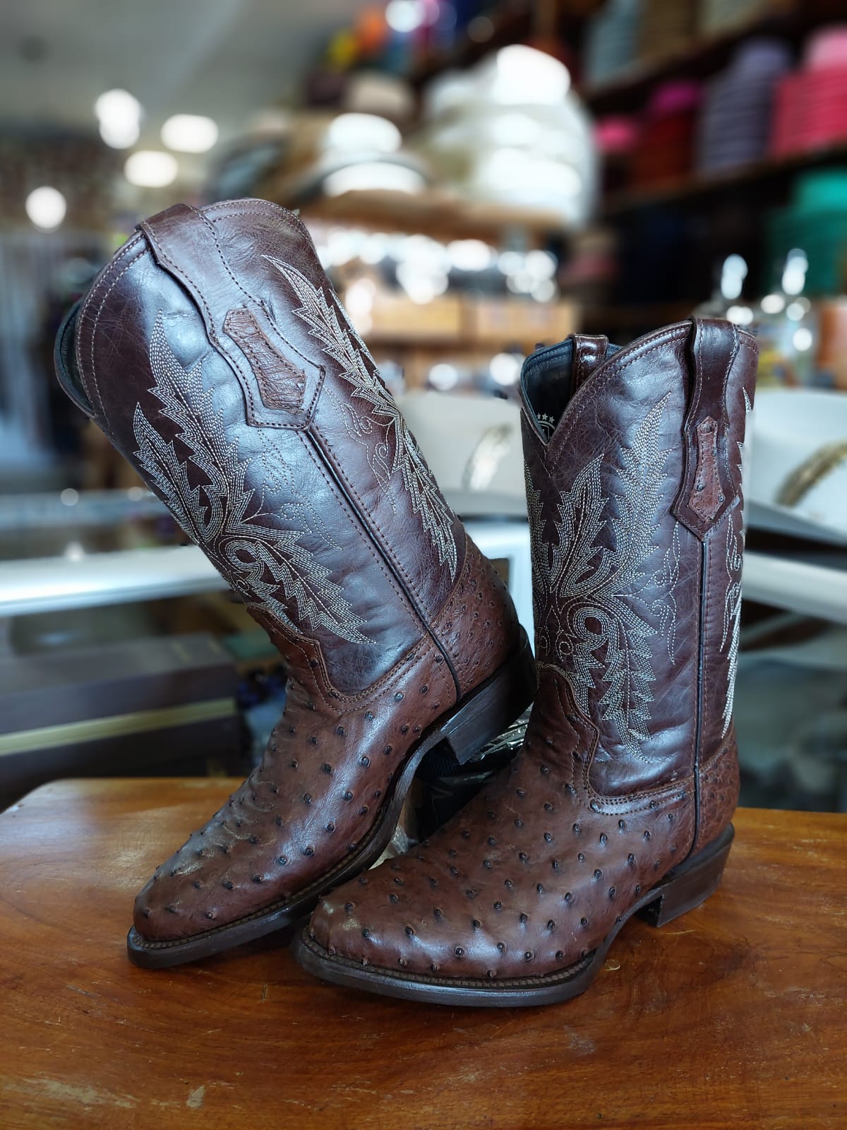 Bota de avestruz TABACO