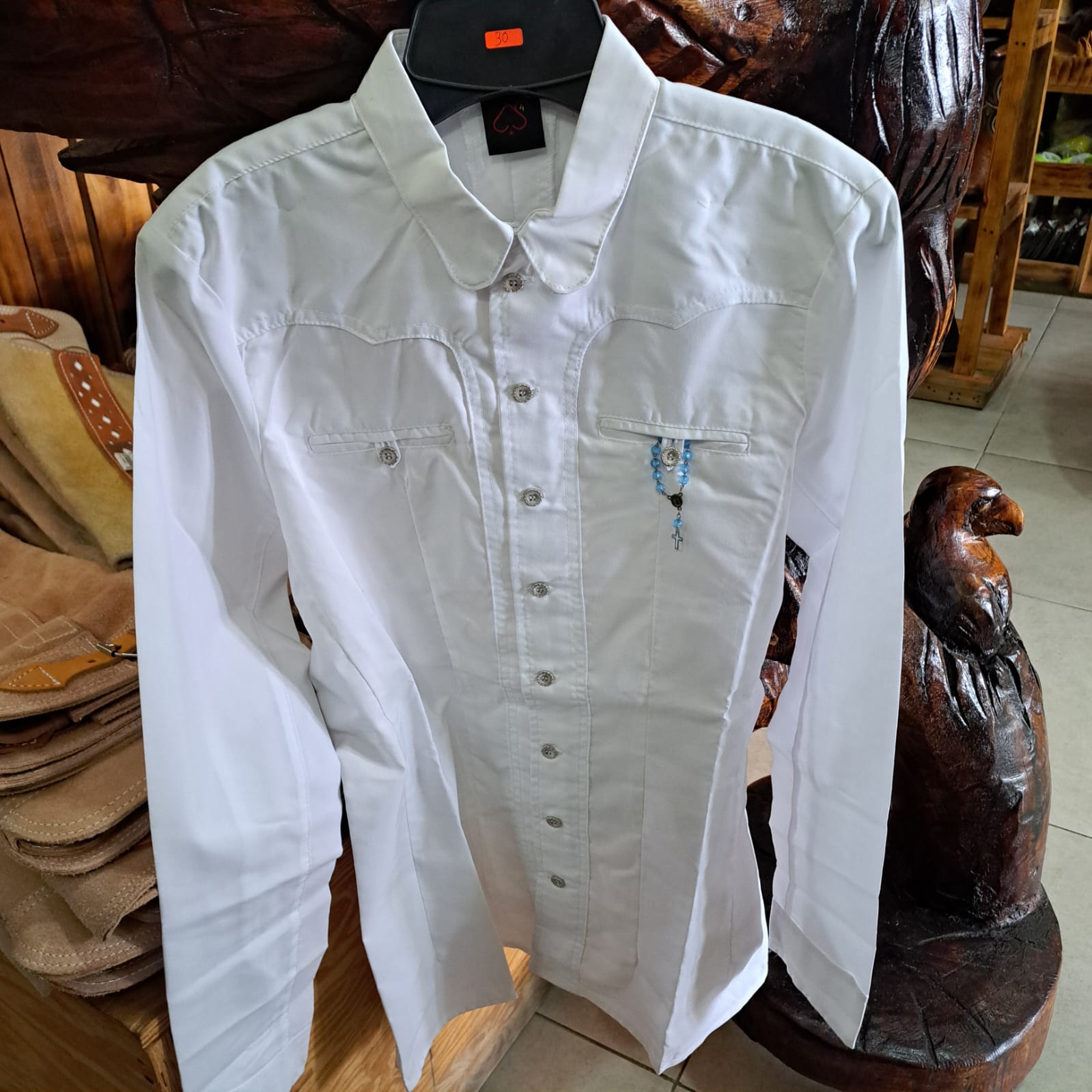 CAMISA CHARRA BLANCA