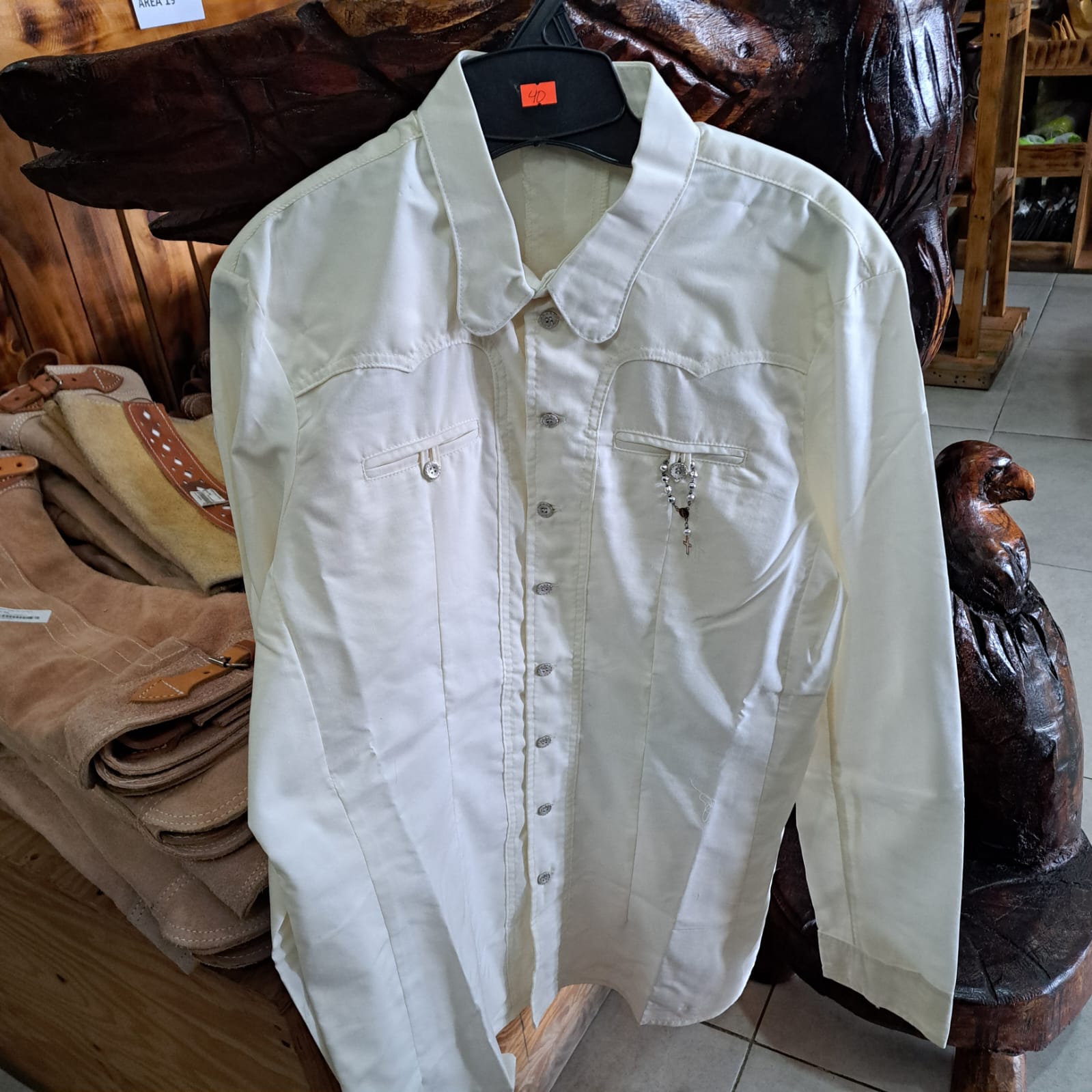 CAMISA CHARRA CREMA