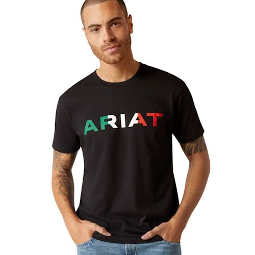 CAMISETA ARIAT PARA CABALLERO NEGRA