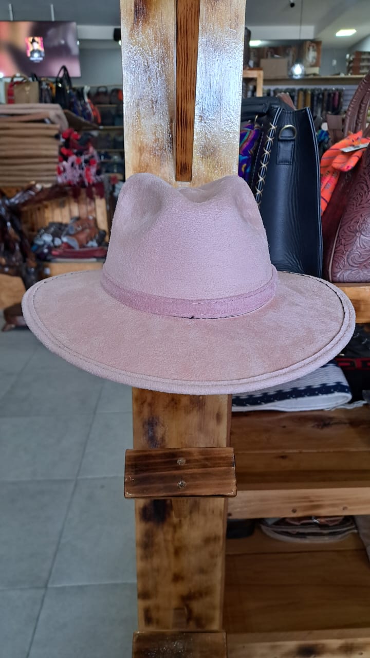 SOMBRERO GAMUZA EXPLORER NINO ROSA PASTEL