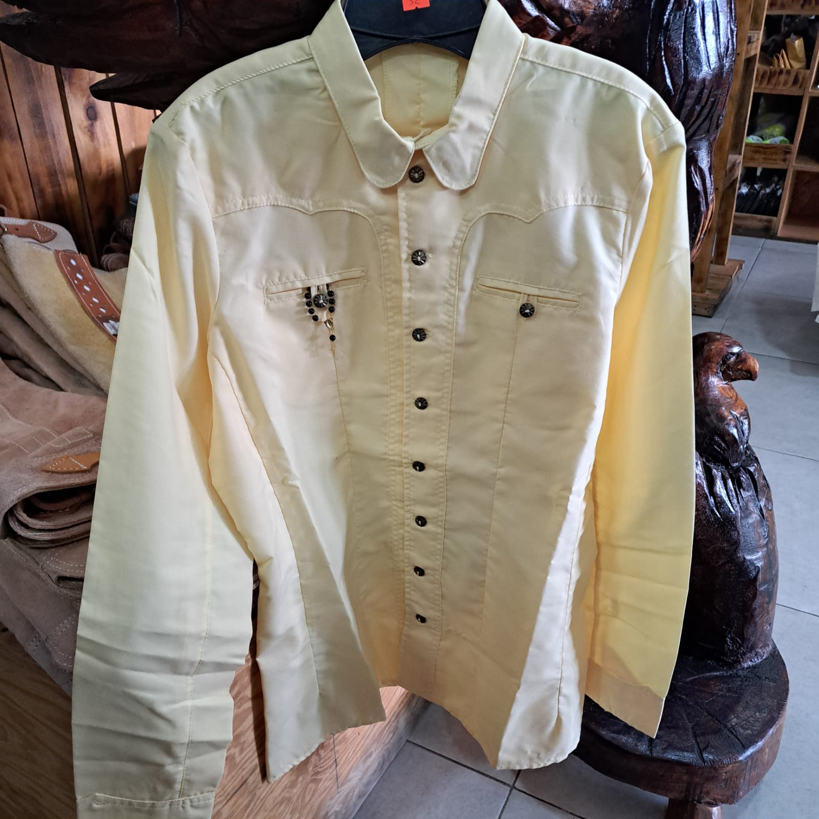 CAMISA CHARRA BEIGE