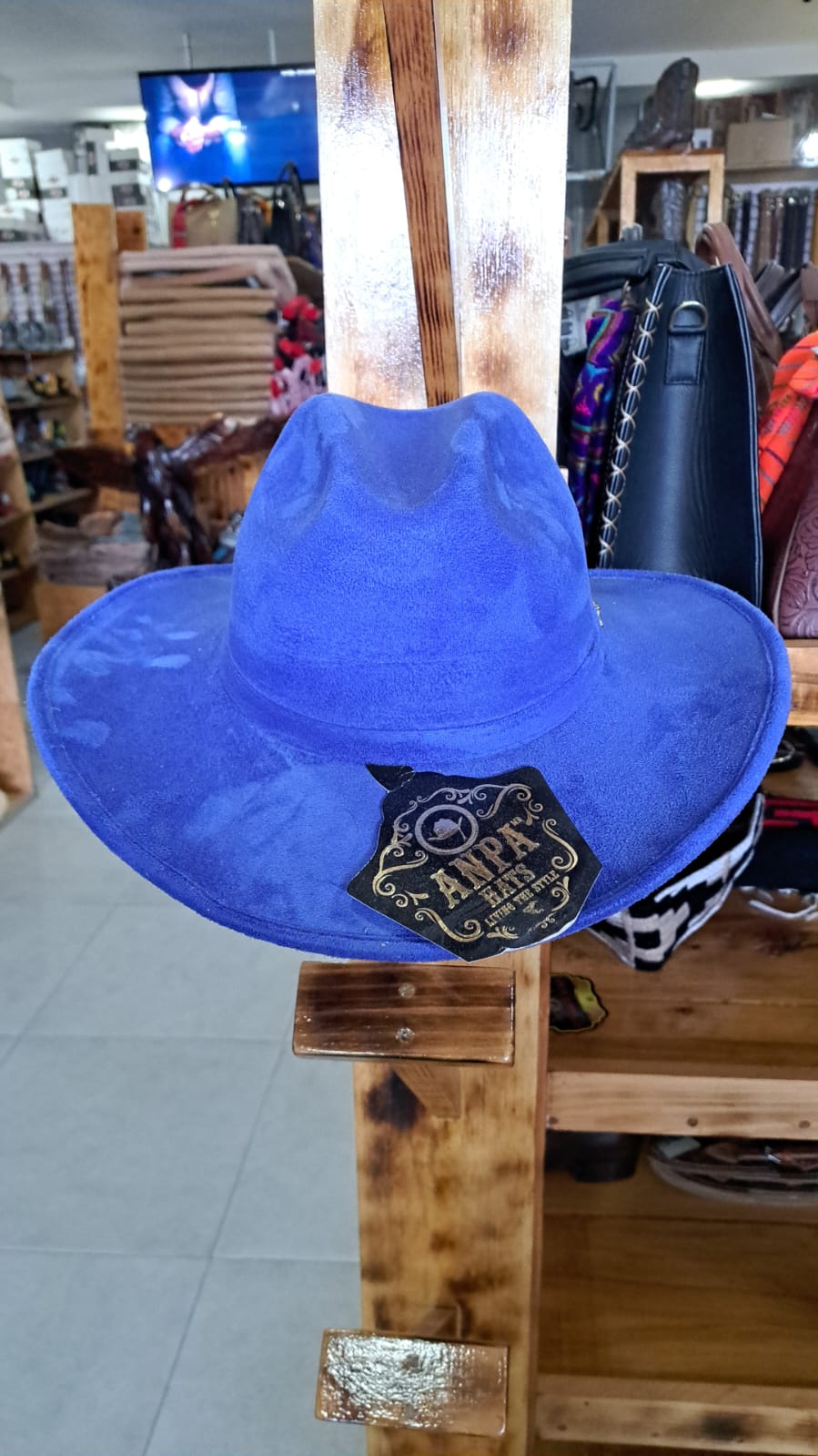SOMBRERO GAMUZA DENVER AZUL ZAFIRO