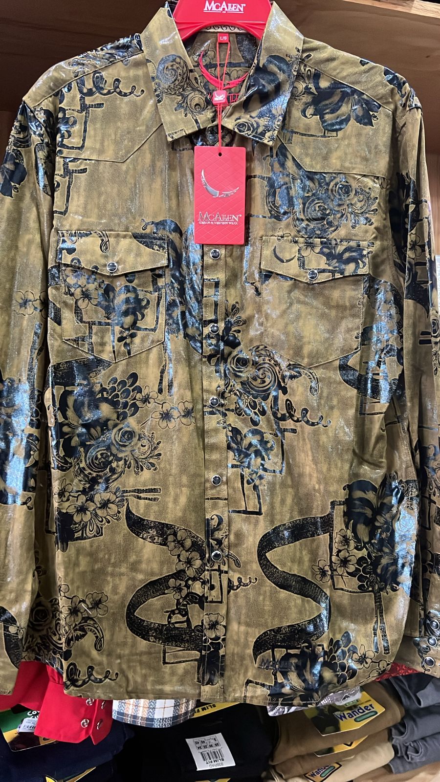 CAMISA MC ALLEN CAFE DETALLES NEGROS