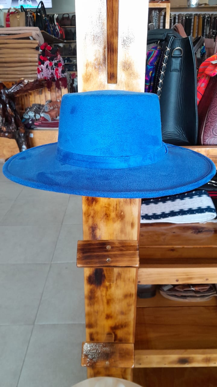 SOMBRERO GAMUZA CORDOBE AZUL