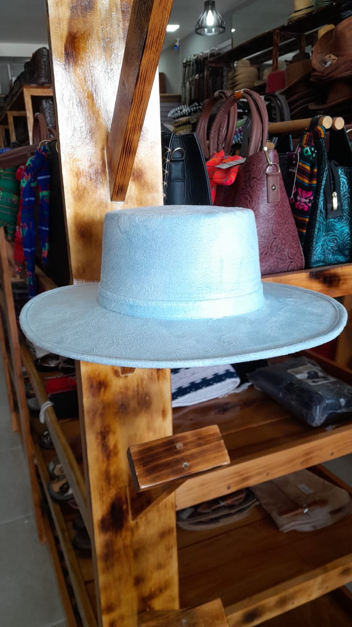SOMBRERO GAMUZA CORDOBE  CELESTE