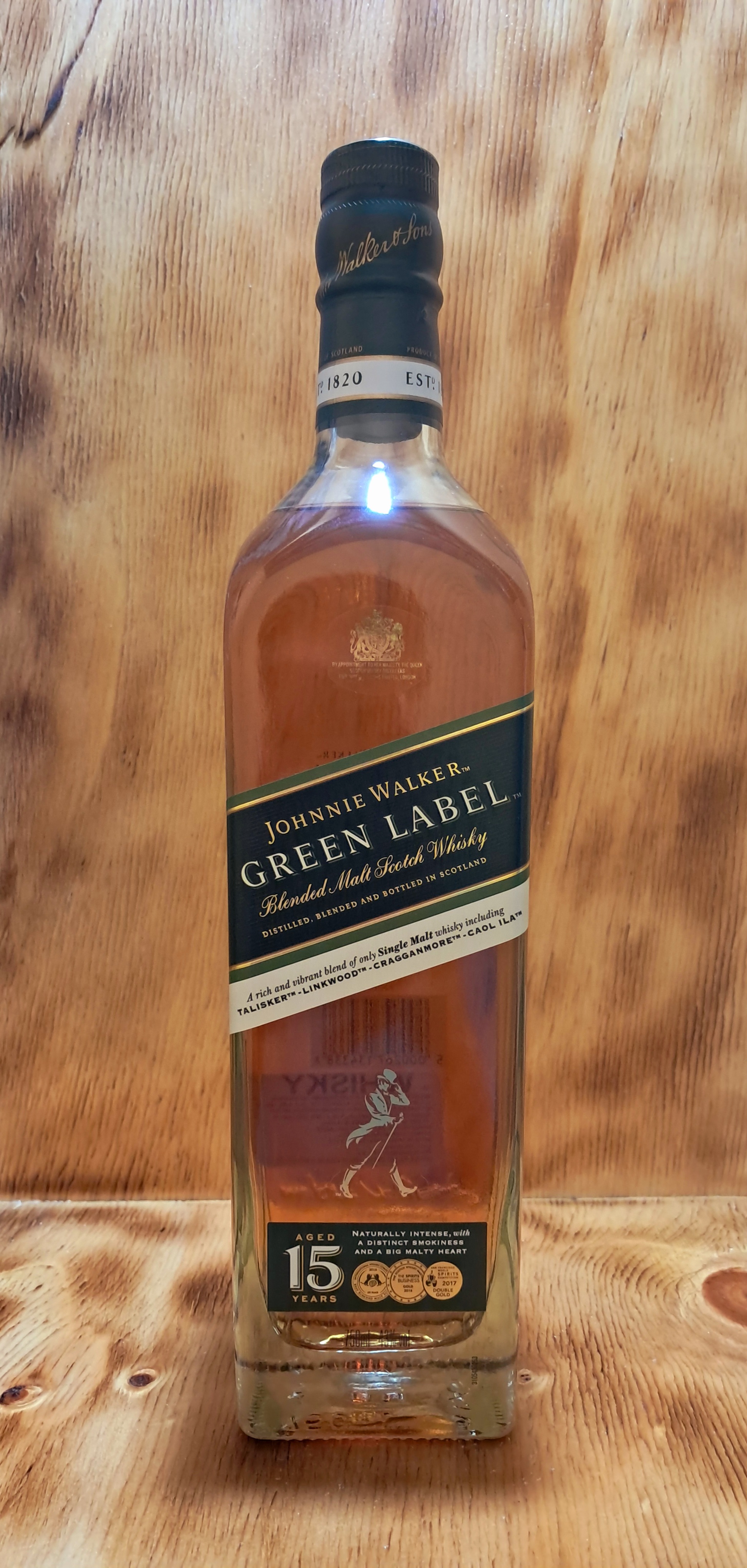 WHISKY JOHNNIE WALKER GREEN LABEL  15 750 ML