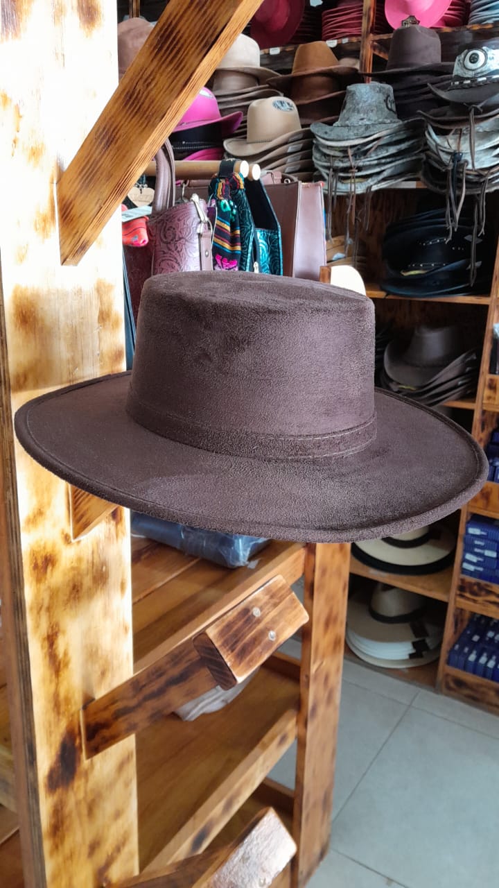 SOMBRERO Gamuza cordobe  CHOCO