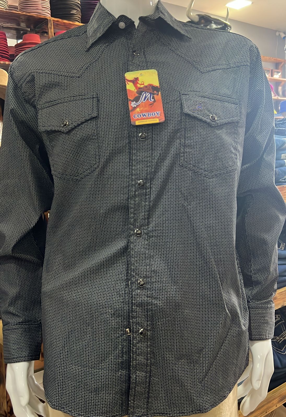 CAMISA COWBOY ESTAMPADO LETRAS K