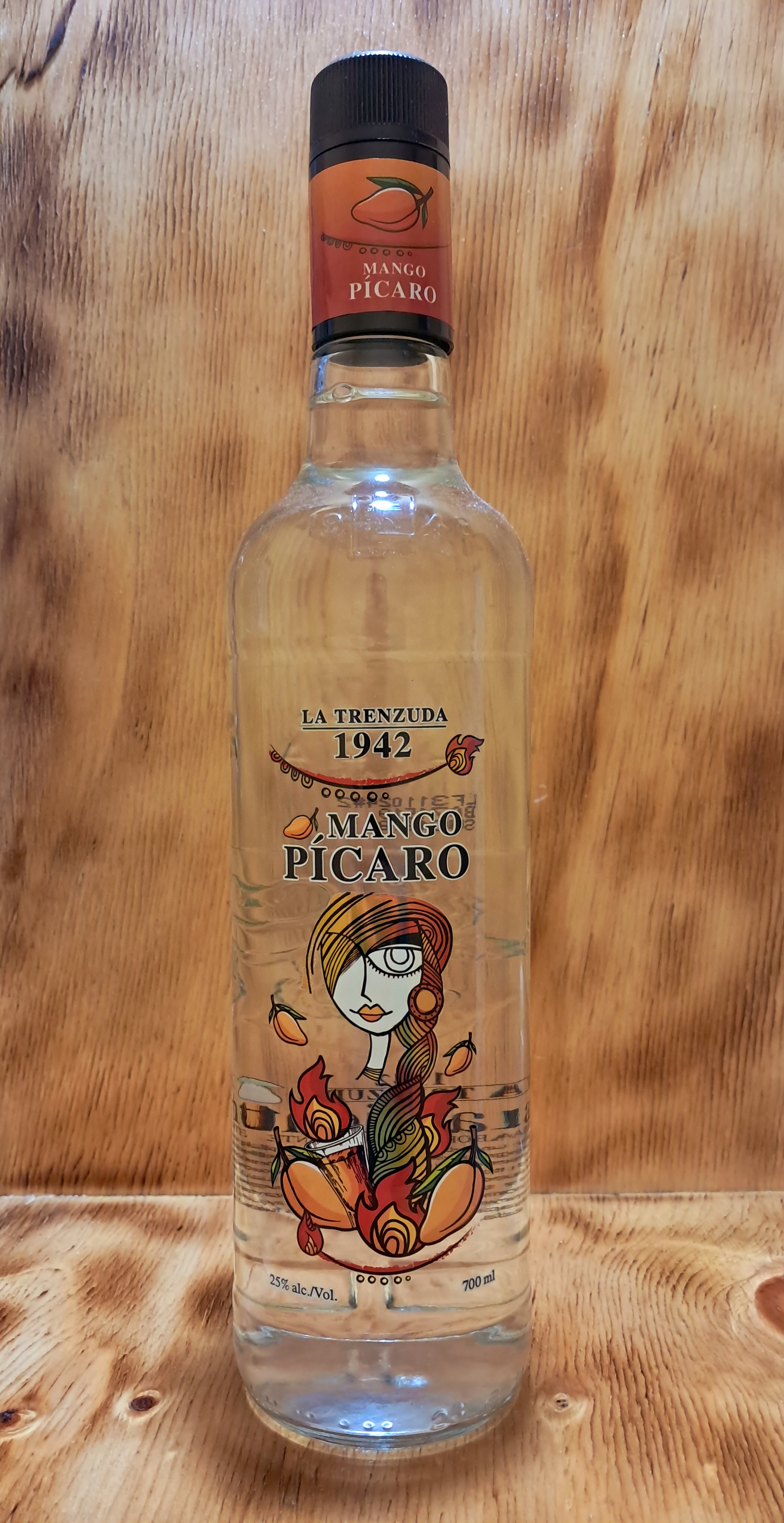 AGUARDIENTE LA TRENZUDA 1942 MANGO PICARO 700 ML
