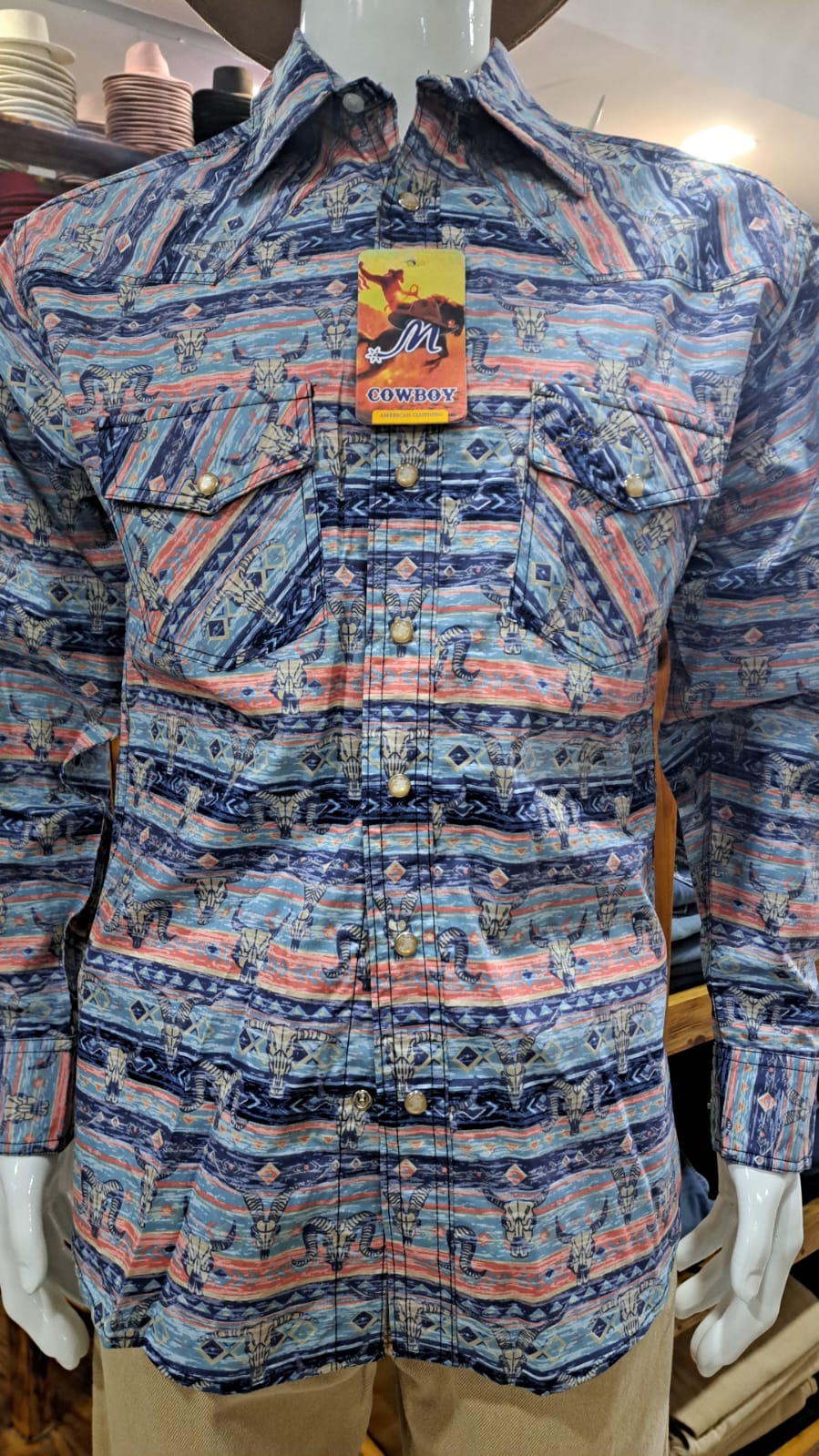 CAMISA COWBOY CUERNO COLORES