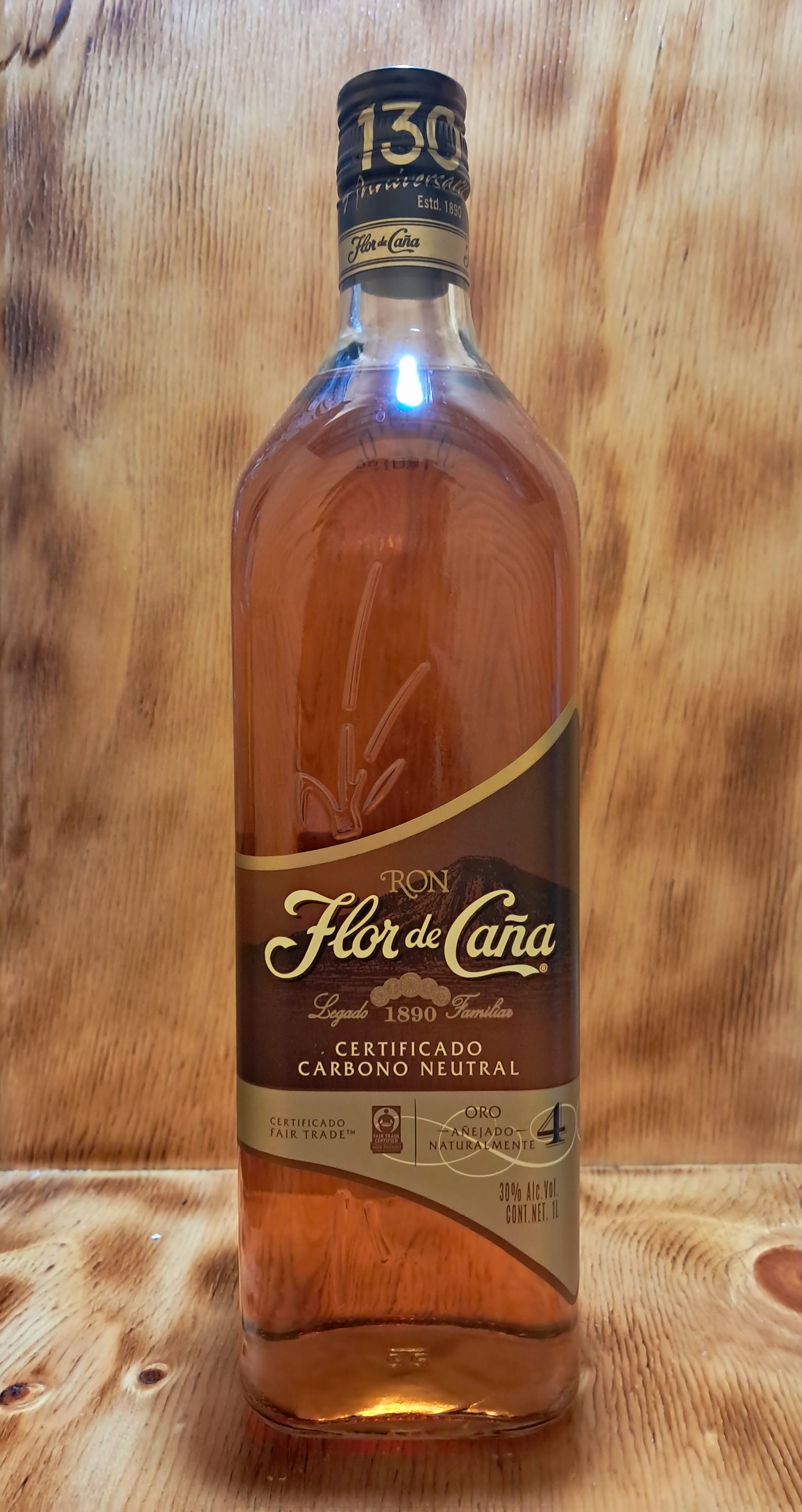 RON FLOR DE CAÑA ORO 4 AÑOS  / 750ML