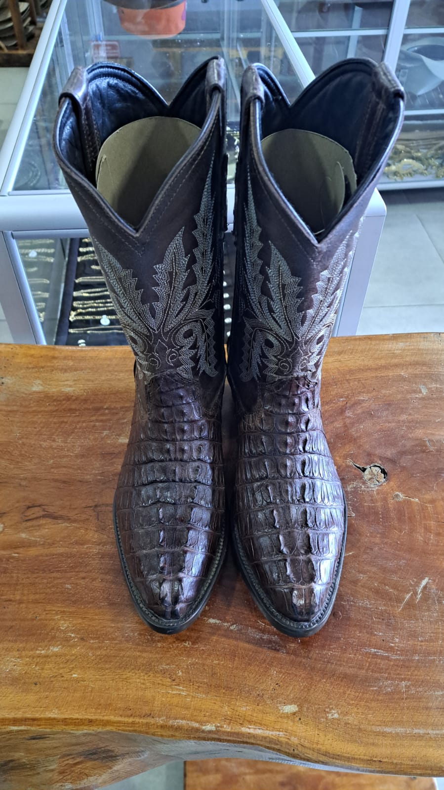 Botas de cocodrilo Cafe choco