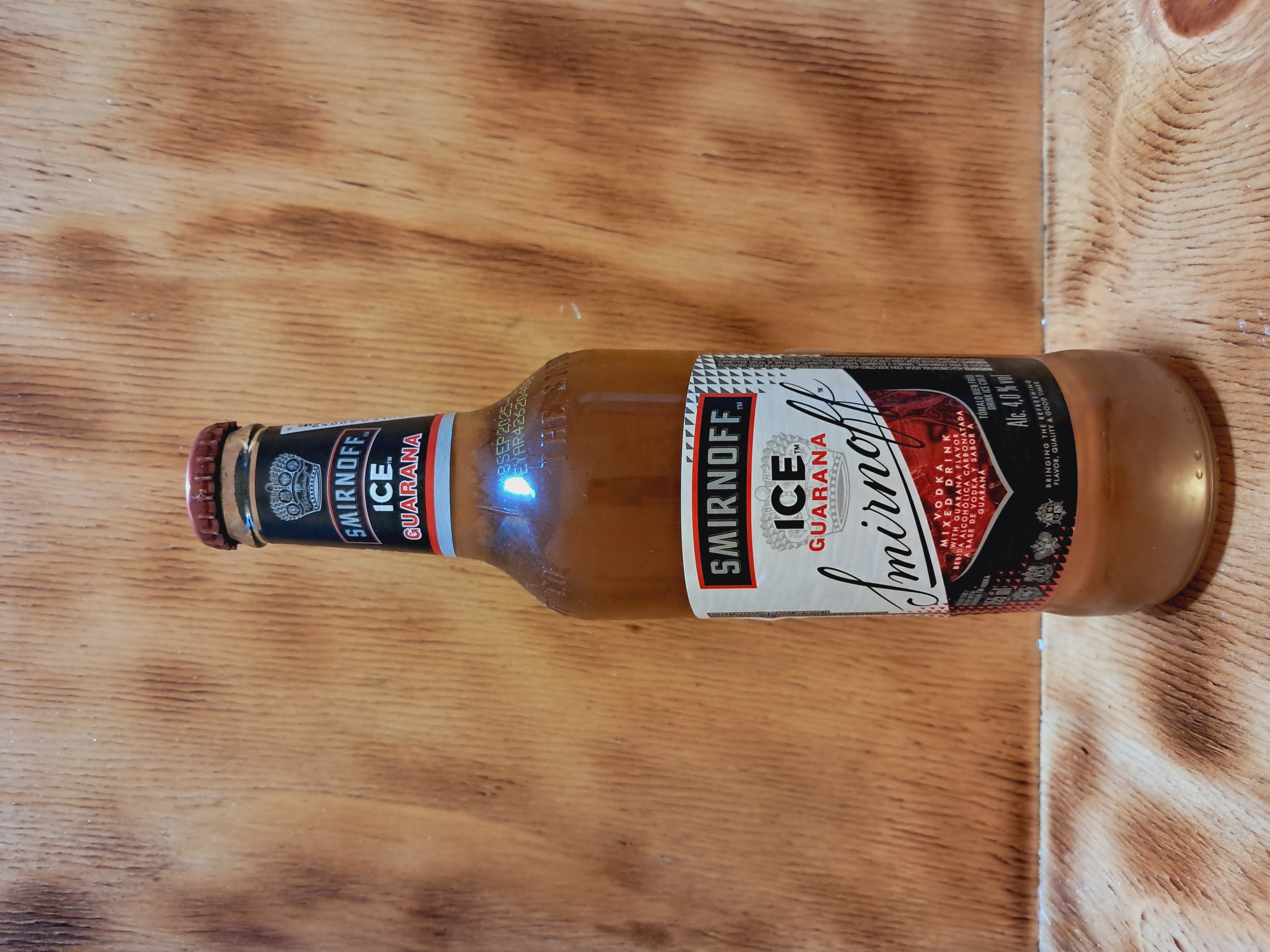 CERVEZA SMIRNOFF ICE GUARANA  VIDRIO  355 ML