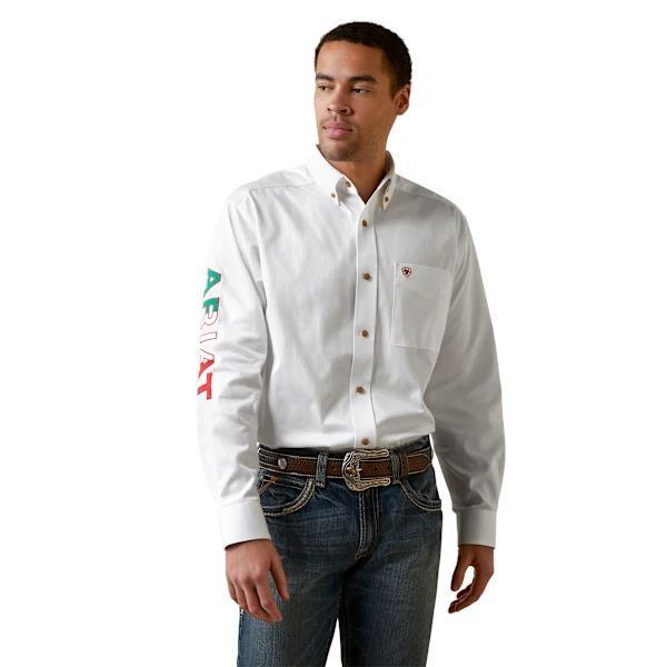 CAMISA ARIAT PARA CABALLERO BLANCA
