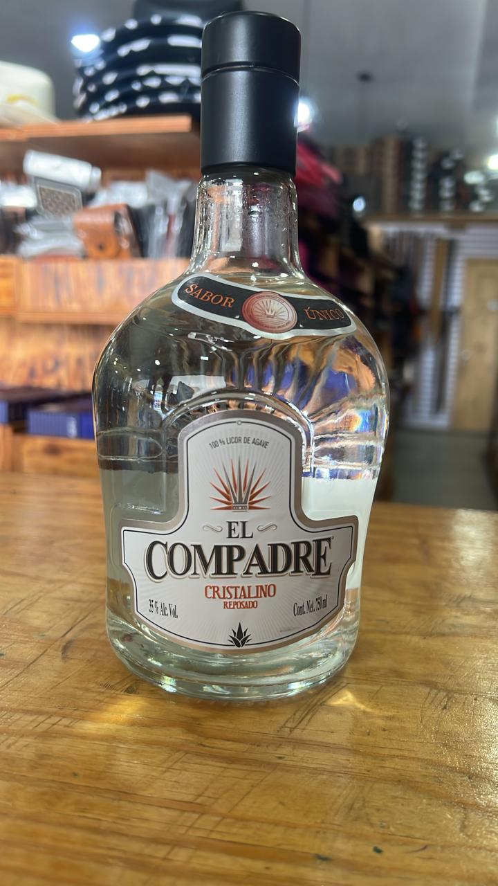 LICOR DE AGAVE EL COMPADRE CRISTALINO 750ML