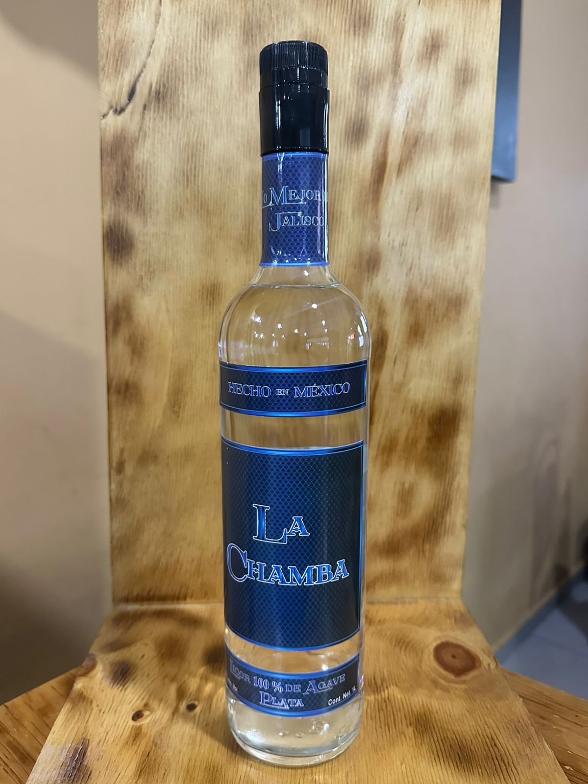 LA CHAMBA LICOR 100% DE AGAVE PLATA 1L