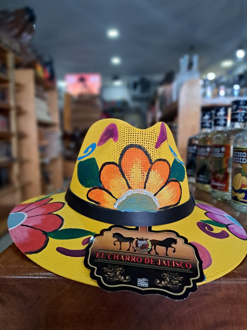 SOMBRERO YUTE EXPLORER DIBUJADO AMARILLO