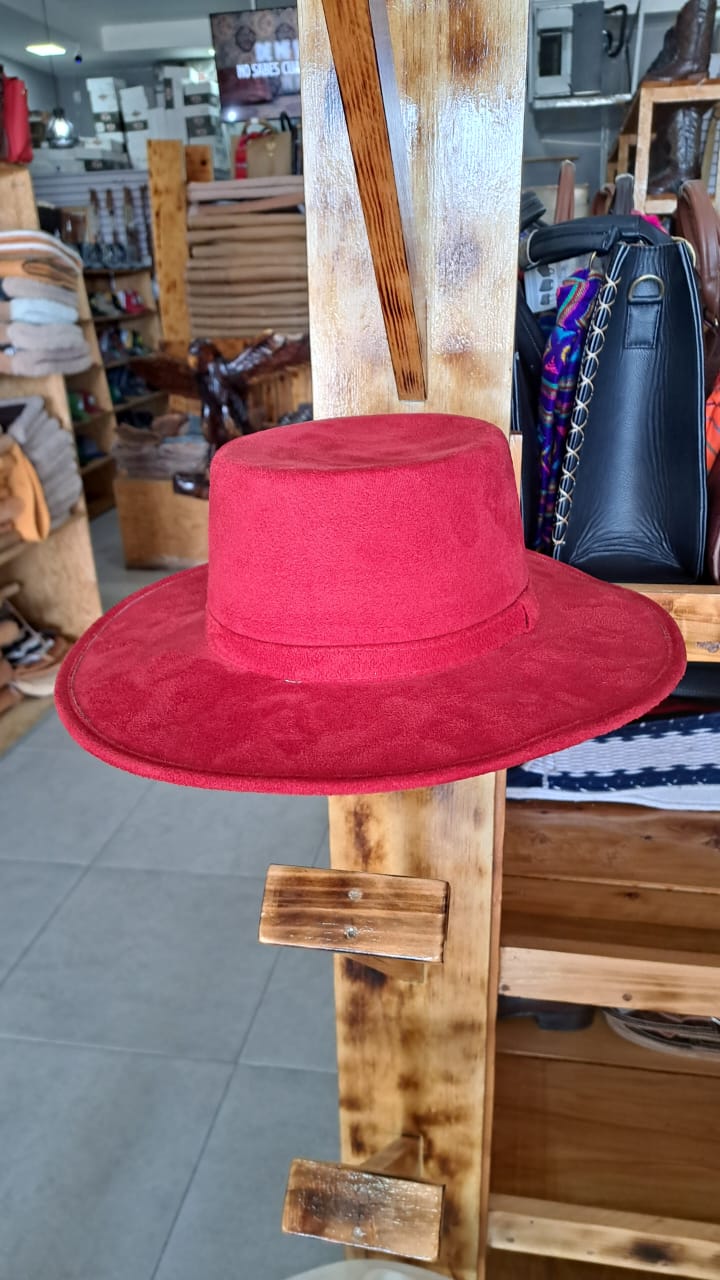 SOMBRERO GAMUZA CORDOBE  ROJO