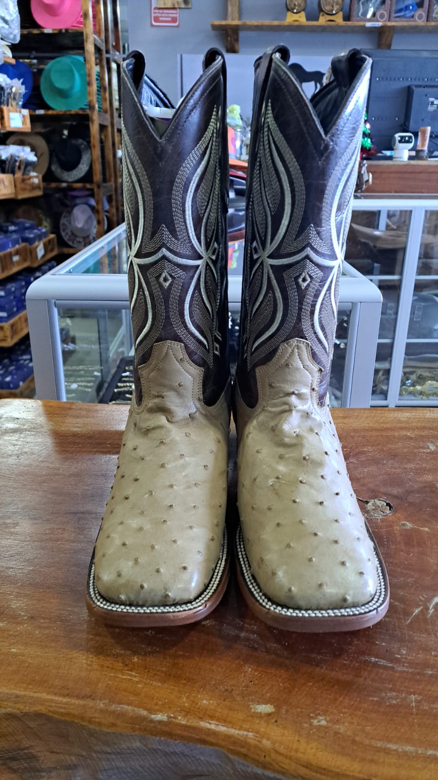 Bota de avestruz CHAMPAGNE