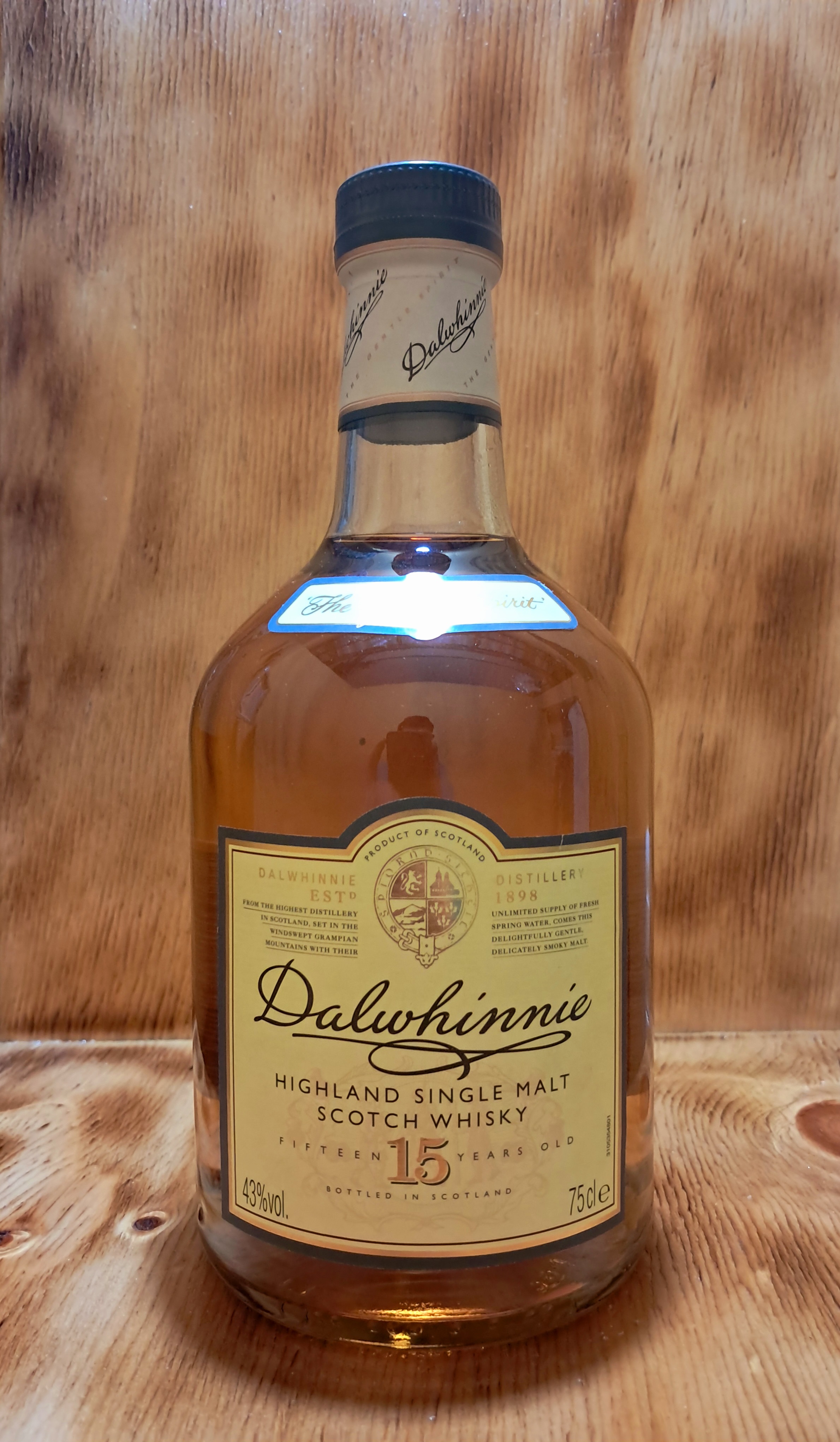 WHISKY  DALWHINNIE 15 años 750ML