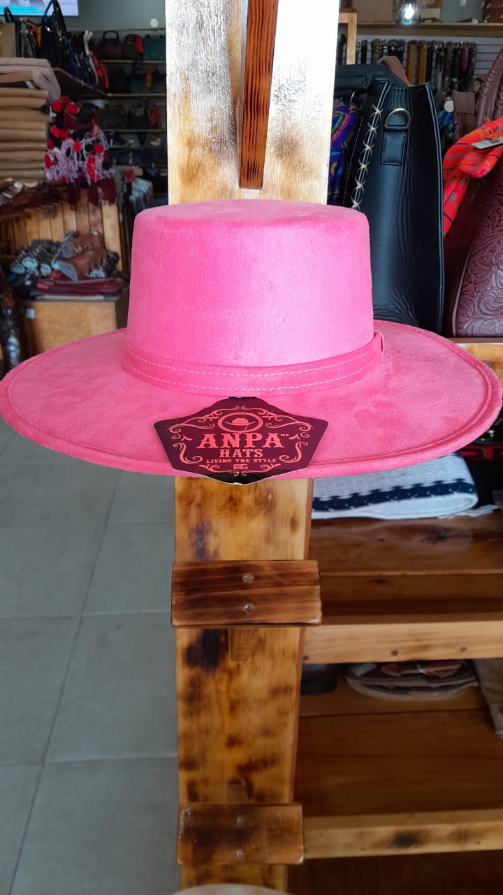 SOMBRERO GAMUZA CORDOBE  FUCSIA