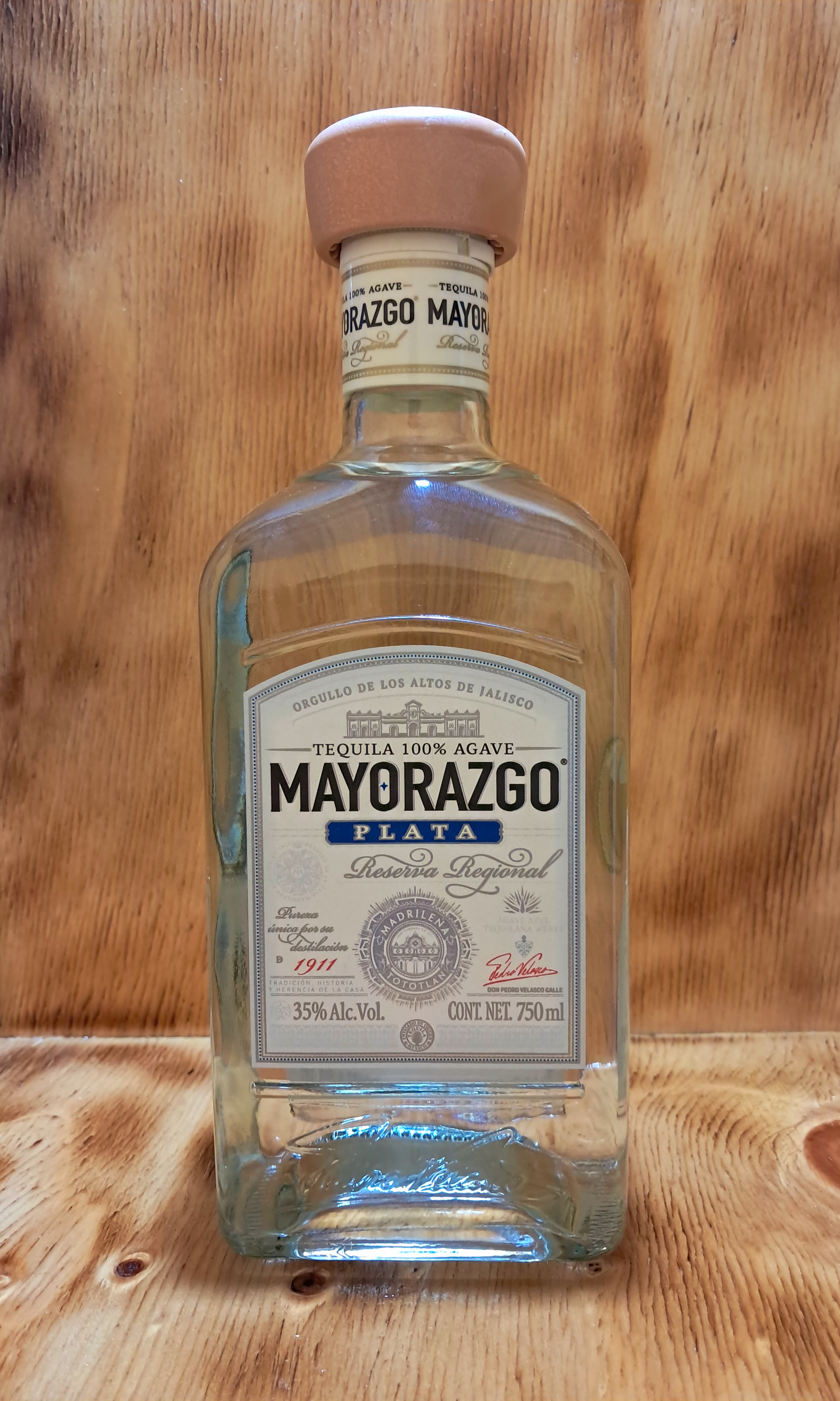 TEQUILA MAYORAZGO PLATA 750 ML
