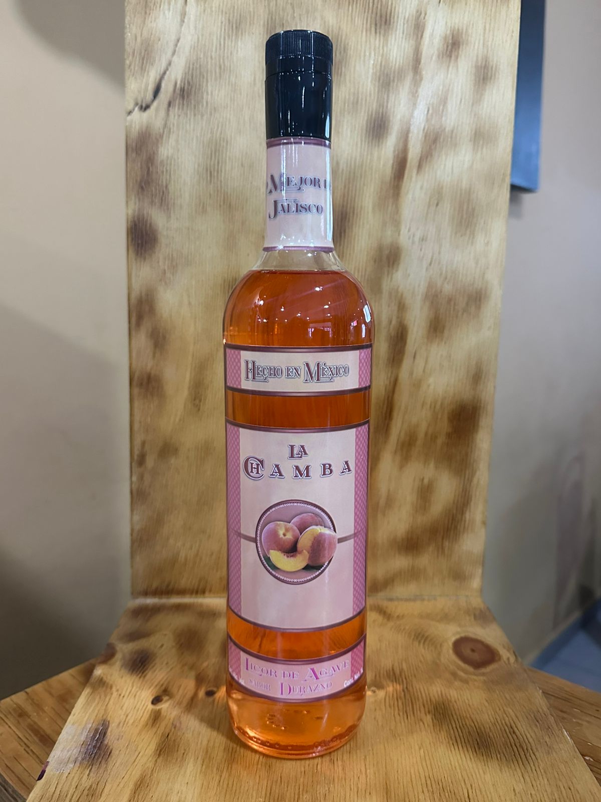 LA CHAMBA LICOR DE AGAVE SABOR DURAZNO 1L