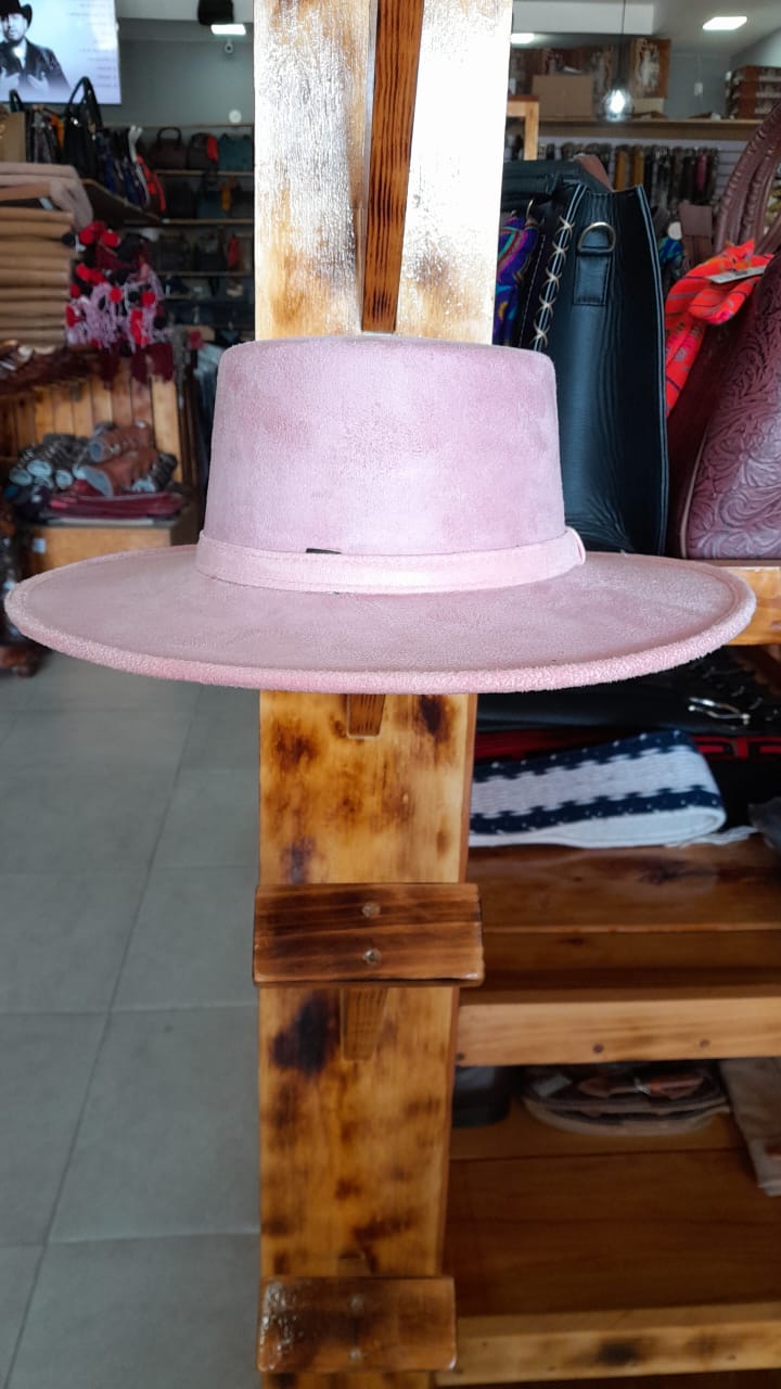 SOMBRERO GAMUZA CORDOBE DURAZNO